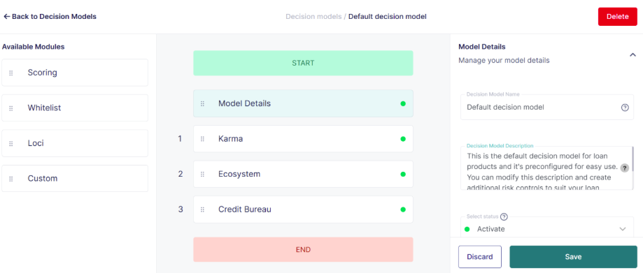 How do I create a new decision model?