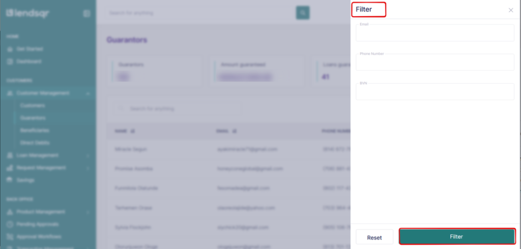 How to manage guarantor details
