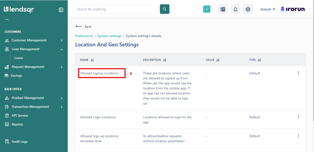 configure location settings