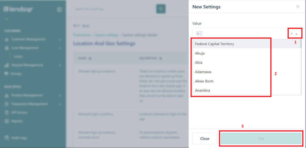 configure location settings