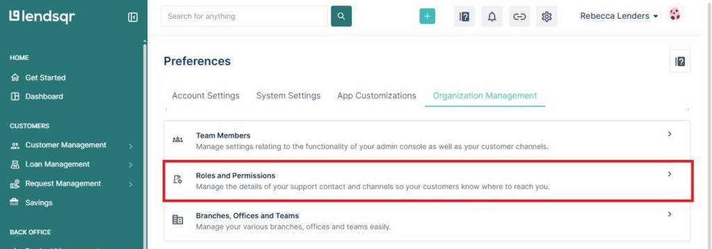 Permissions on the Lendsqr Console