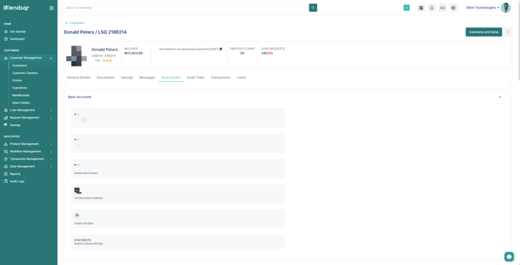 customer-bank-details-page
