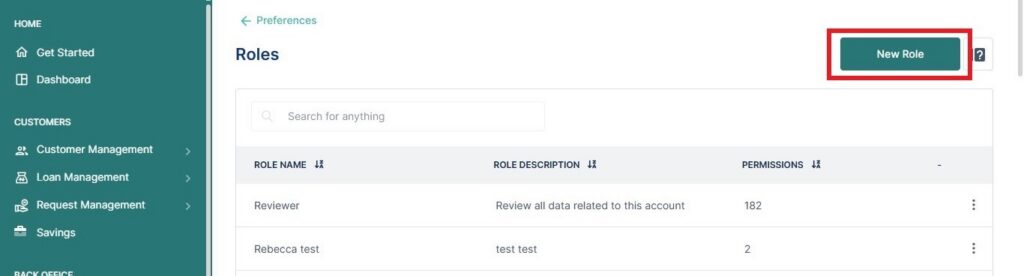 Permissions on the Lendsqr Console