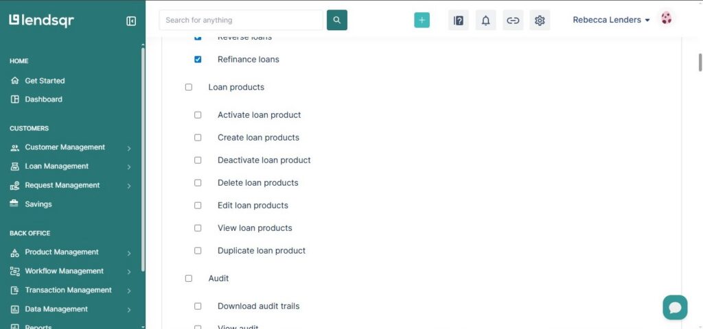 Permissions on the Lendsqr Console