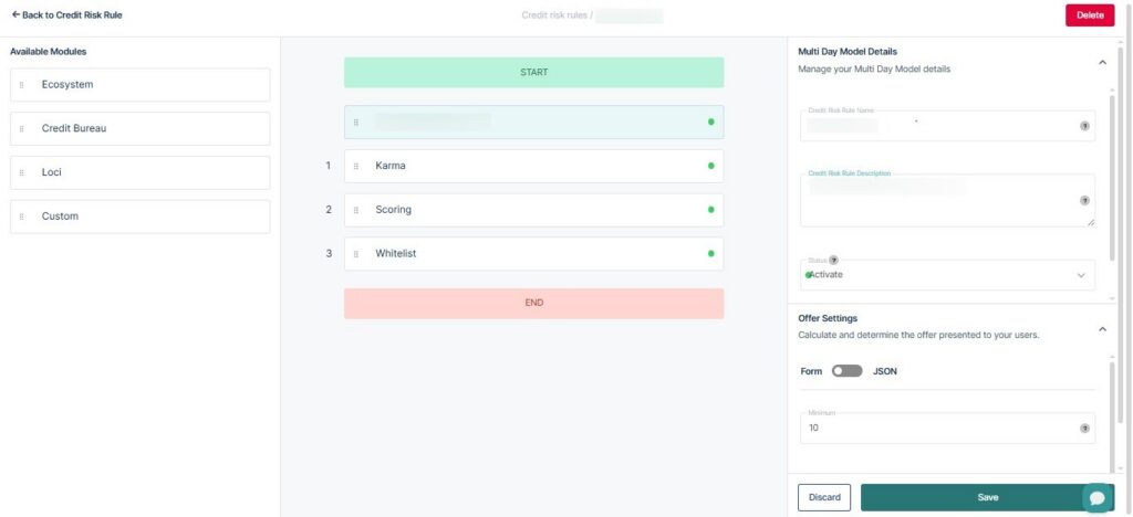 Modifying decision settings