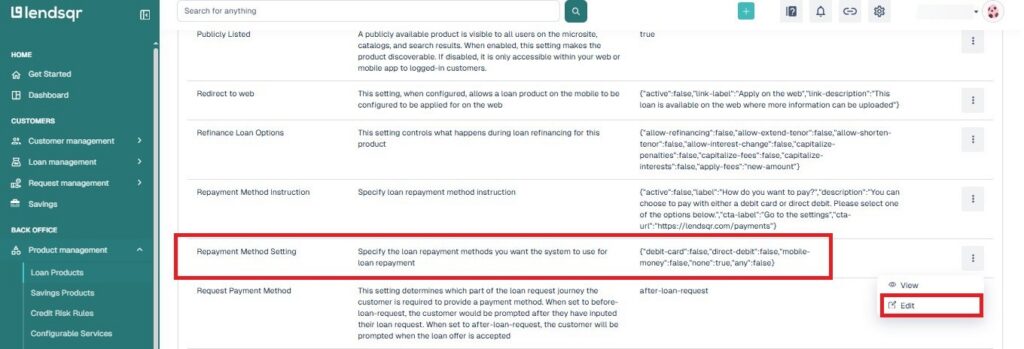 Pay methods on Lendqr